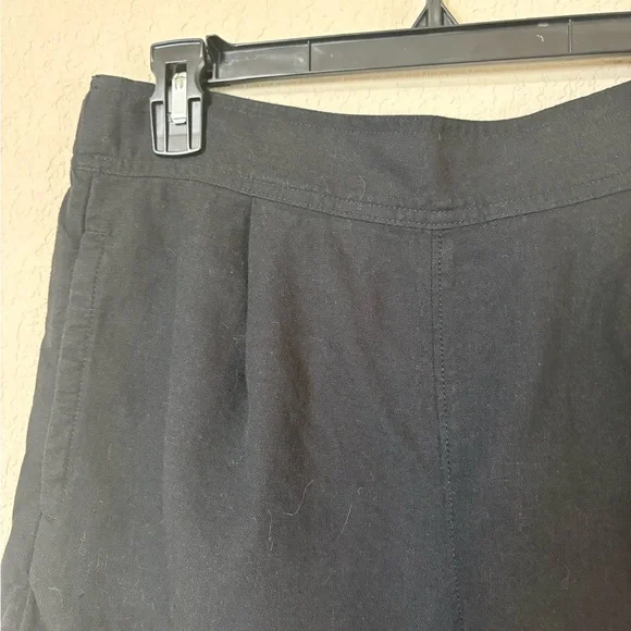 Free Assembly Black Linen Blend Women’s Shorts Sleek Everyday Staple Size Medium - Picture 6 of 14